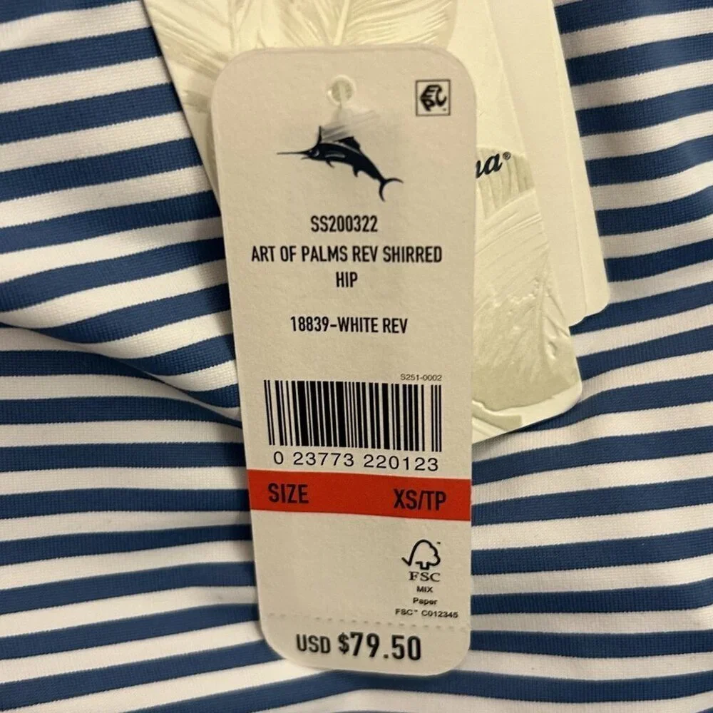 Tommy Bahama Womens Reversible Hipster Swim Bottom Size XS Art of Palms NWT $79